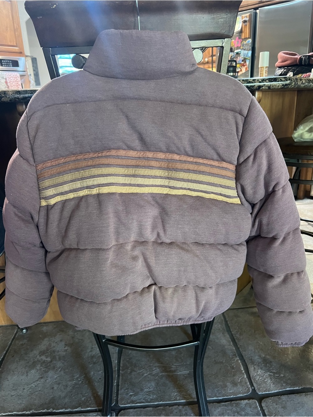 Aviator Nation Jacket -5 STRIPE FADED APRES - FADED MOCHA - Picture 3 of 6